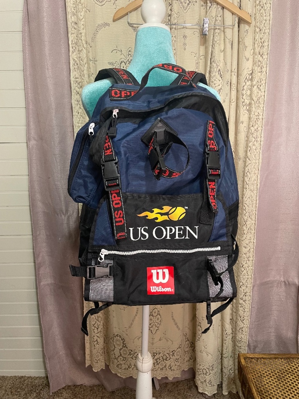 Wilson: vintage US Open nylon tennis backpack